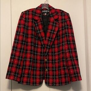 Cusco Red and Black Plaid Women's Blazer